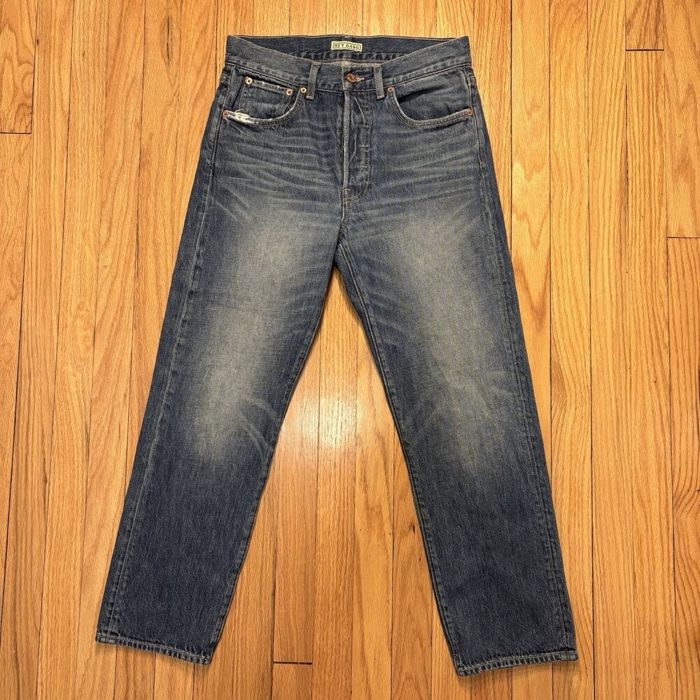 Hey Gang Jeans Women’s Size 25 Blue Button Fly Straight Denim Made In USA